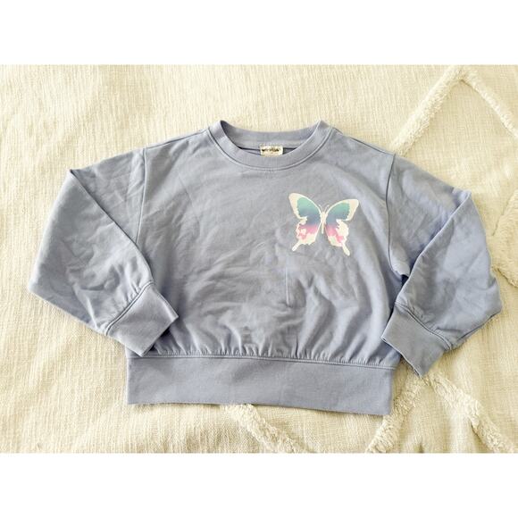 Crewcuts Factory | NWT Girls' butterfly crewneck sweatshirt | Sz XS 4-5 - Picture 2 of 7